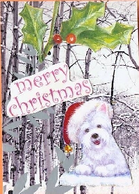 Recycled Christmas Card ATCs - International
