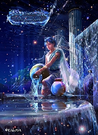 aquarius- 12 signs of the zodiac atc #11