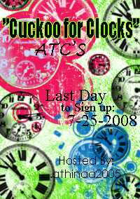 &hearts;Cuckoo for Clocks ATC'S **USA ONLY**