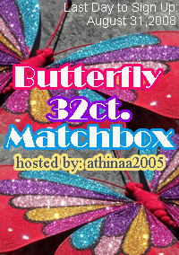 SEND UR SWAPS!!! ♥Butterflys 32 Ct.Matchbox Swap