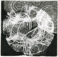 Black and White Artwork on a postcard