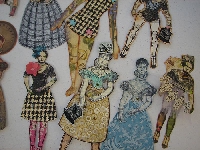 Altered Chipboard Doll Swap