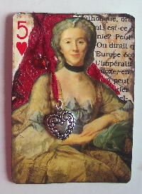 Alered Playing Card - ATC  International (Hearts)